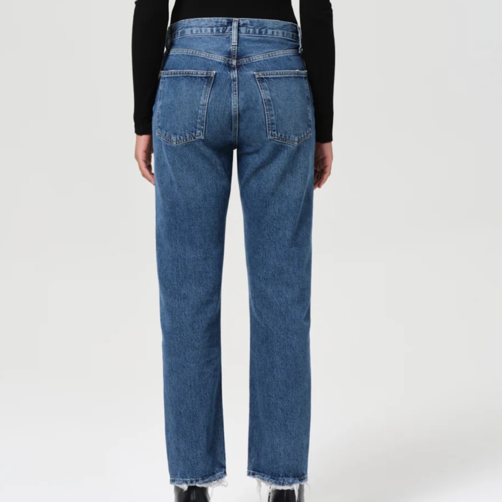 A Golde pinch waist straight leg jean